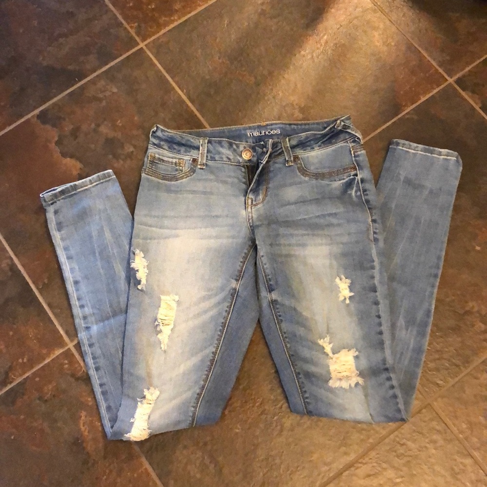 Maurice’s Distressed Skinny Jeans